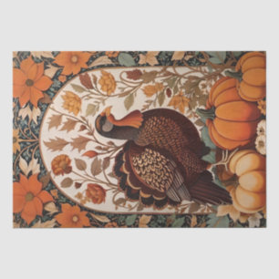 Vintage Turkey and Pumpkins Autumn Tissue Paper