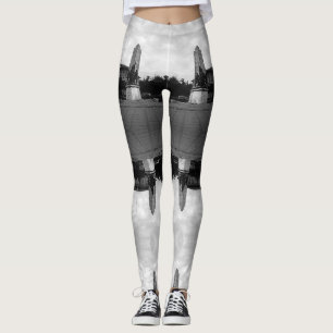 Vintage Turkey Istanbul Barberousse statue Leggings