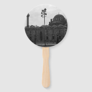 Vintage Turkey Istanbul Beyazit camii mosque Canva Hand Fan