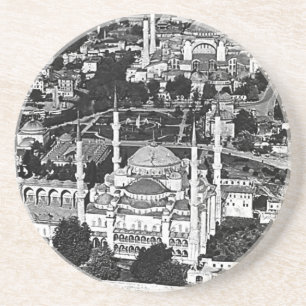 Vintage Turkey Istanbul blue mosque overview 1970 Coaster