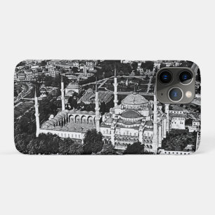 Vintage Turkey Istanbul blue mosque overview iPhone 11 Pro Case