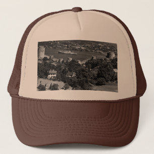Vintage Turkey Istanbul Bosphorus fortress Canvas Trucker Hat