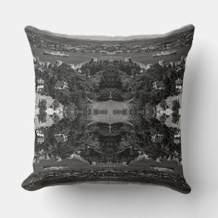 Vintage Turkey Istanbul Bosphorus fortress Postcar Cushion