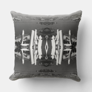 Vintage Turkey Istanbul golden horn river Postcard Cushion