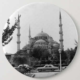 Vintage Turkey Istanbul The Blue Mosque 1970 6 Cm Round Badge