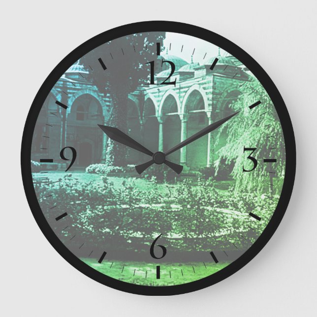 Vintage Turkey Istanbul Topkapi museum Large Clock (Front)