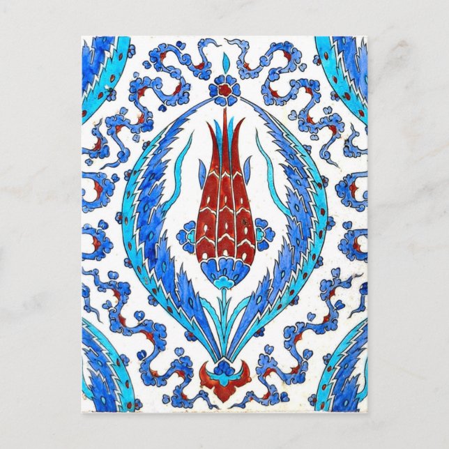 Vintage turkish tiles postcard (Front)