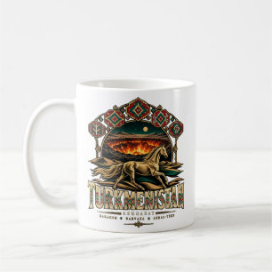Vintage Turkmenistan Travel Art Landmark Coffee Mug