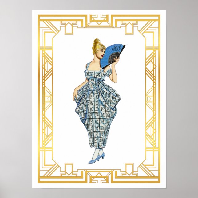 Vintage Turn of Century Fashion Vintage Art Poster (Front)