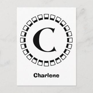 Vintage turn of the century, monogram C Postcard