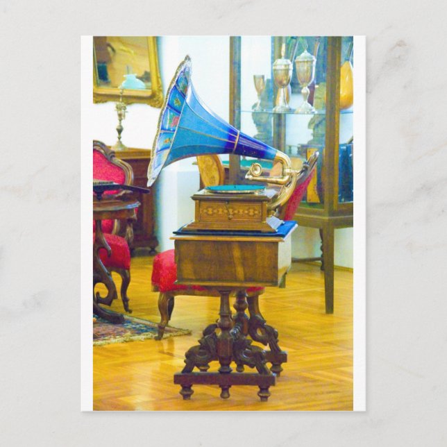 vintage turntable postcard (Front)