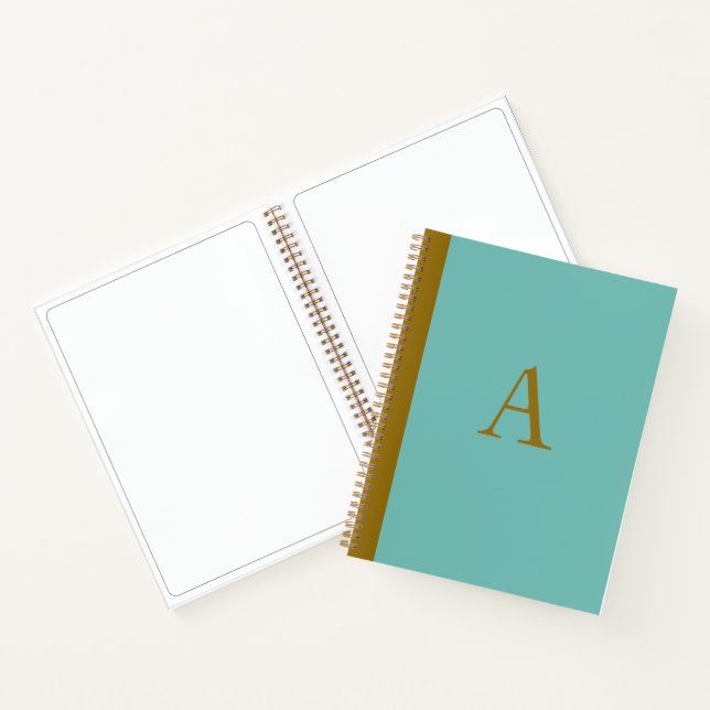 Vintage Turquoise Art Sketchbook Notebook Gift (Inside)