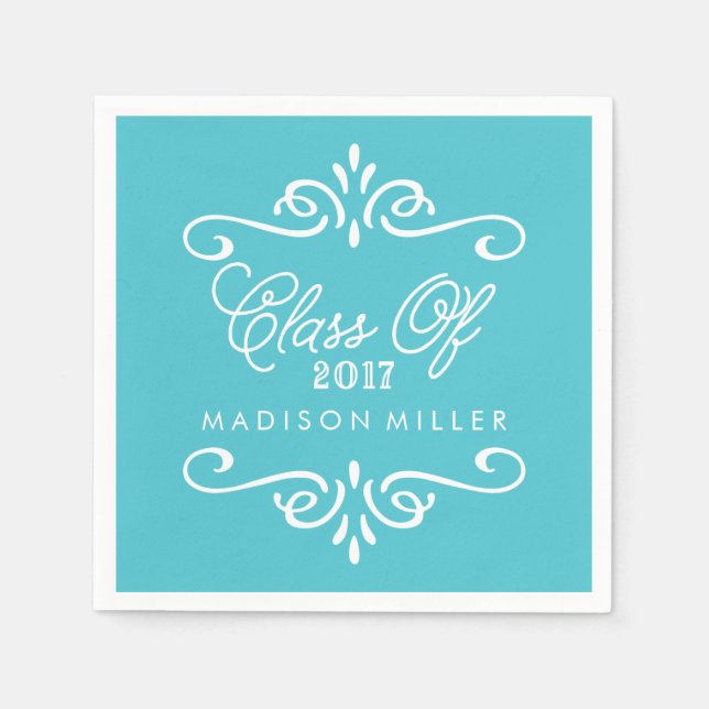 Vintage Turquoise | Graduation Napkins (Front)
