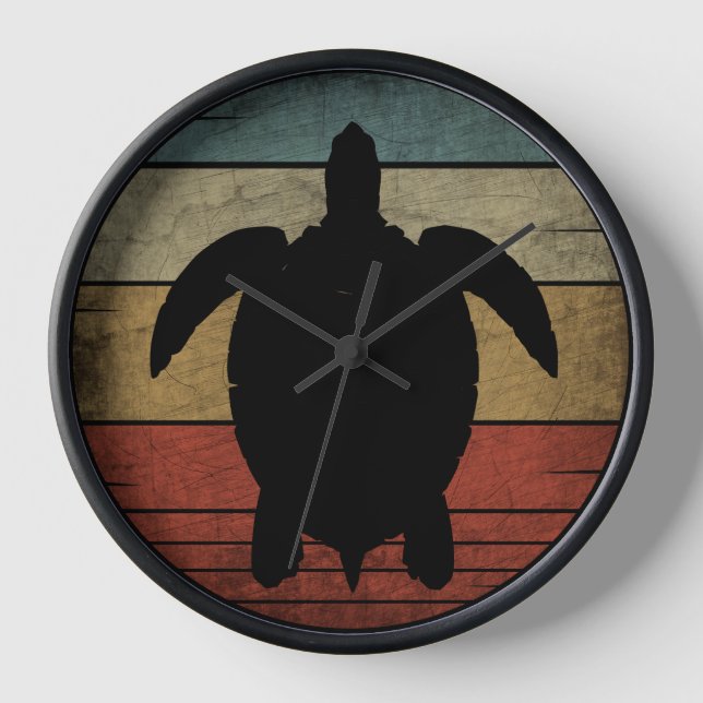 VINTAGE TURTLE  CLOCK (Front)