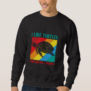 Vintage Turtle Design Sea Turtle Lover Men Women B Sweatshirt
