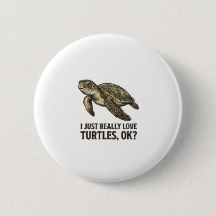 Vintage Turtle Lover Funny Sea Turtle Shirt_1 6 Cm Round Badge
