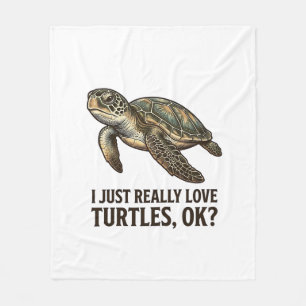 Vintage Turtle Lover Funny Sea Turtle Shirt_1 Fleece Blanket