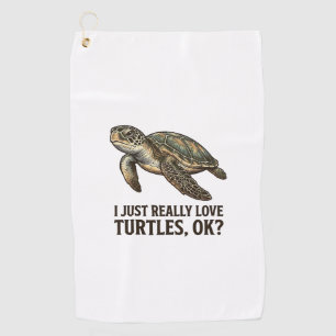 Vintage Turtle Lover Funny Sea Turtle Shirt_1 Golf Towel