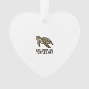 Vintage Turtle Lover Funny Sea Turtle Shirt_1 Ornament