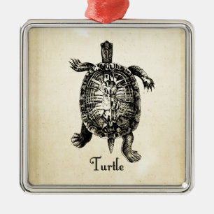 VINTAGE TURTLE METAL ORNAMENT