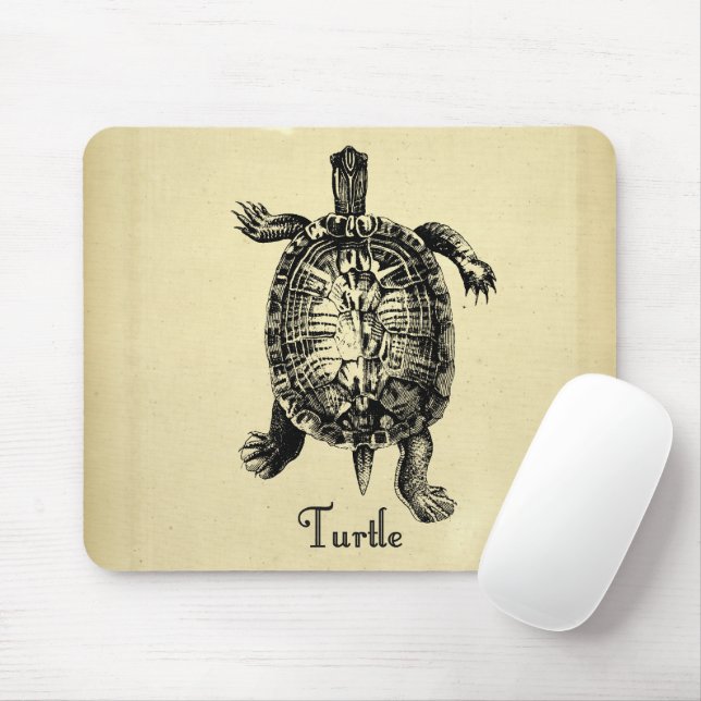 VINTAGE TURTLE MOUSE PAD (With Mouse)