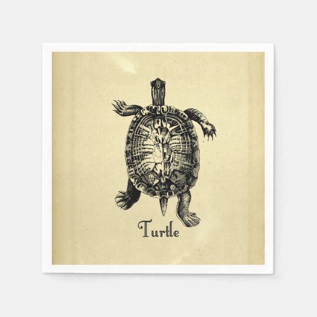 VINTAGE TURTLE NAPKIN (Front)