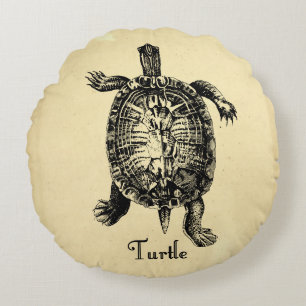 VINTAGE TURTLE ROUND CUSHION