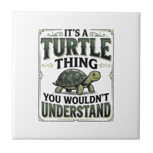 Vintage Turtle Thing Funny Turtle Lover Shirt_1 Ceramic Tile