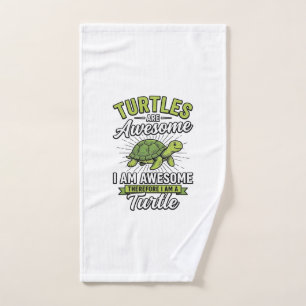 Vintage Turtles Are Awesome Funny Turtle Shirt_1 Hand Towel