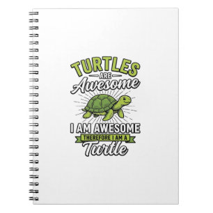 Vintage Turtles Are Awesome Funny Turtle Shirt_1 Notebook