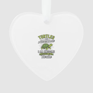 Vintage Turtles Are Awesome Funny Turtle Shirt_1 Ornament