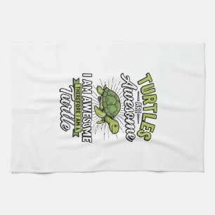 Vintage Turtles Are Awesome Funny Turtle Shirt_1 Tea Towel