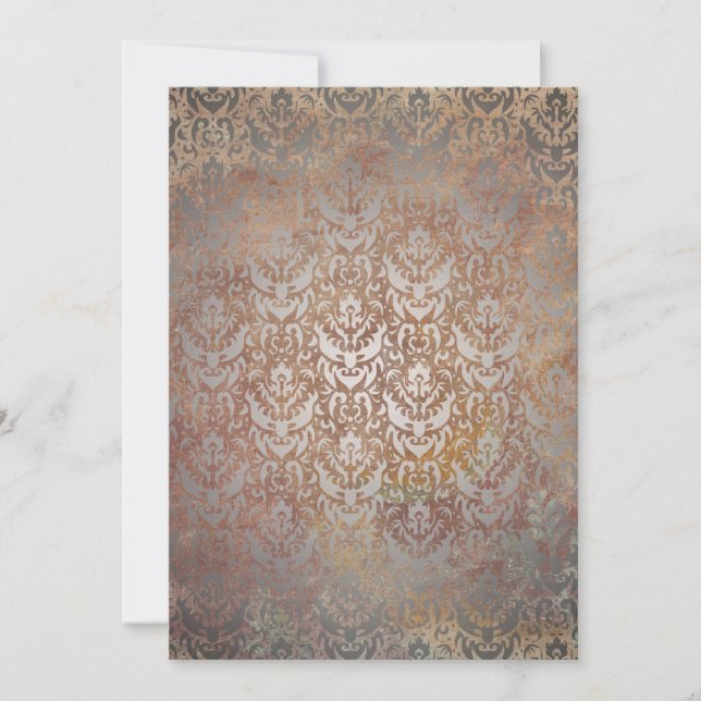 Vintage Tuscan Damask Invitation Backing (Front)