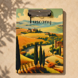 Vintage Tuscany Countryside Custom Text Clipboard