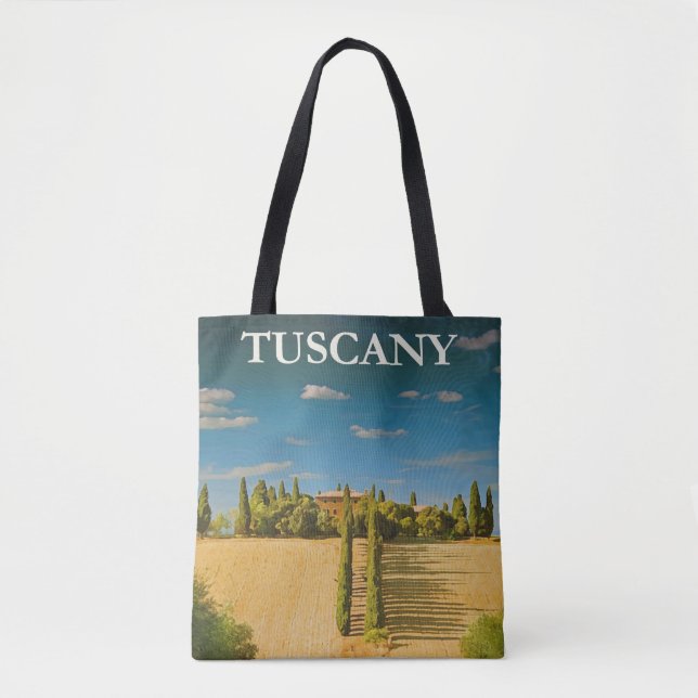 Vintage Tuscany, Italy Illustration  Tote Bag (Front)