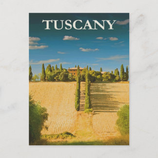 Vintage Tuscany, Italy Travel Postcard