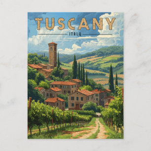 Vintage Tuscany Travel  Postcard
