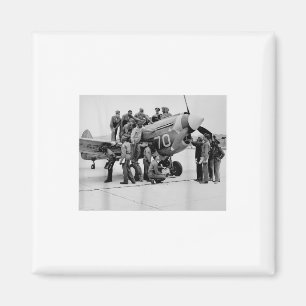 Vintage Tuskegee Pilots Usa Black History World Wa Magnet
