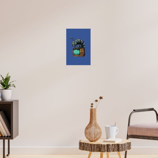 Vintage TV Mechanical Bug Poster (Living Room 3)