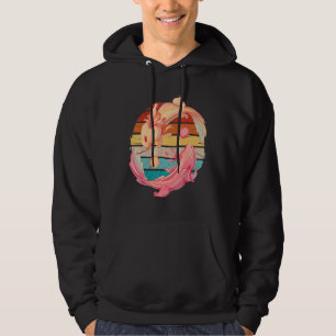 Vintage Two Axolotls Yin Yang Symbol Animal Yin Ya Hoodie