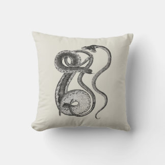 Vintage Two Headed Snake Curiosity Oddities Cushion