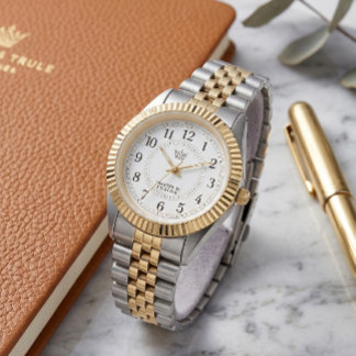 Vintage Two Tone Watch Fluted Bezel Custom Fusion
