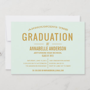 Vintage Type Graduation Invitation