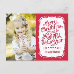 Vintage Type Holiday Photo Card Postcard