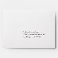Vintage type print custom pre filled address RSVP