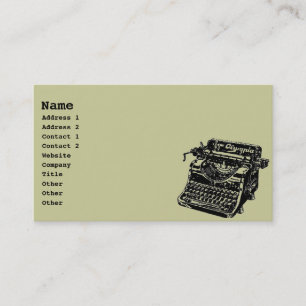 Vintage Typewriter Business Card