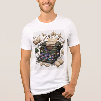 Vintage Typewriter collage T-shirt  Tri-Blend Shirt