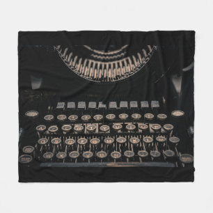 Vintage Typewriter Fleece Blanket