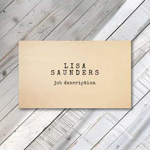 Vintage Typewriter Font Antique Paper Minimialist Business Card