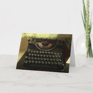 Vintage Typewriter Greeting Card